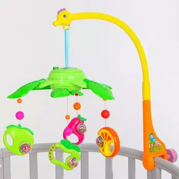 Мобиль музыкальный на кроватку «Музыкальные листья. Фрукты», на батарейках