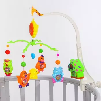 Мобиль музыкальный на кроватку «Пряничный Домик. Малыши», заводной, Крошка Я