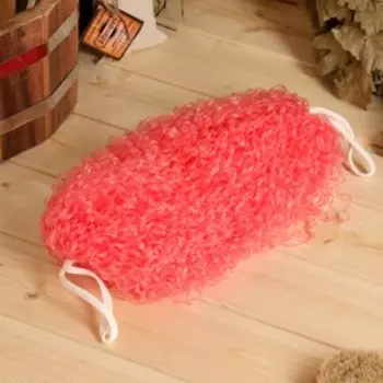 Мочалка банная "Бублик" большая цвет МИКС 32 см