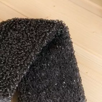 Мочалка для тела «Стандарт», поролон, 36 см без ручек, чёрная