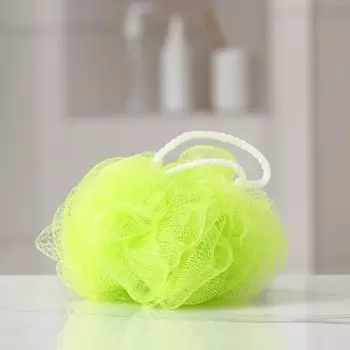 Мочалка для тела «Бантик», цвет салатовый