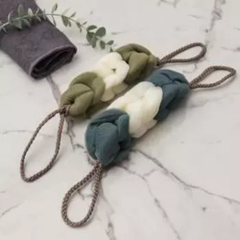 Мочалка для тела Доляна «Колосок», 40 г, зелёная