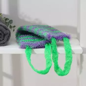 Мочалка для тела Доляна «Махровая», 1140 см, МИКС