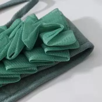 Мочалка для тела массажная Доляна «Афродита», 70×7,5 см, цвет зелёный