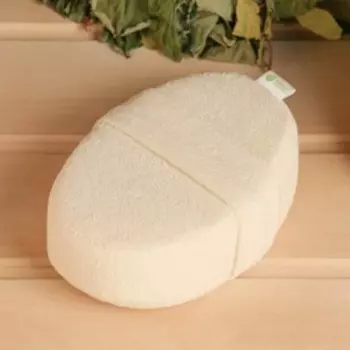 Мочалка из люфы, спонж мягкий с хлопком
