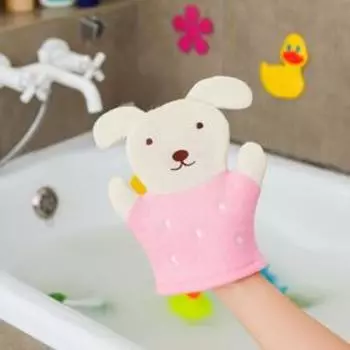 Мочалка-варежка детская для купания Доляна «Дружок»