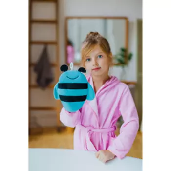 Мочалка-варежка для тела детская Доляна «Пчёлка», цвет МИКС