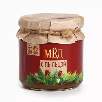 Мёд с пыльцой «Теплых праздников» , 250 г.