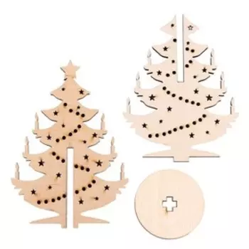 Модель из дерева «Ёлка сборная №6»