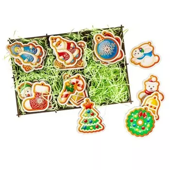 Модель из дерева «Подвески. Имбирные пряники» 18 подвесок