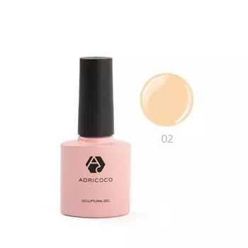 Моделирующий гель Adricoco Sculptural Gel, №02 камуфлирующий, бледно-бежевый, 8 мл