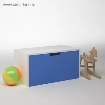 Модуль 1 ящик ДМ-Т-1-4, 900х450х450 мм, корпус белый, фасад синий