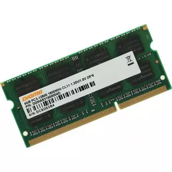 Модуль памяти DDR3 4Gb 1600MHz DGMAS31600004D RTL PC3-12800 CL11 SO-DIMM 204-pin 1.5В dual rank