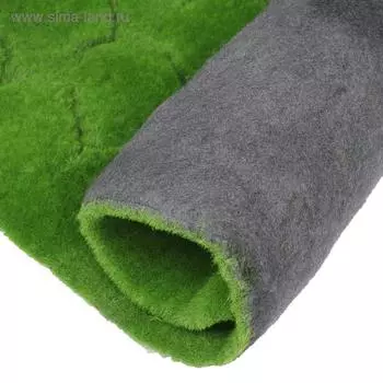 Мох искусственный, декоративный, полотно 11 м, рельефный, бугры, зелёный, Greengo