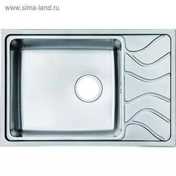 Мойка для кухни IDDIS Reeva S, REE71SLi77, шелк, чаша слева, 715х480 мм