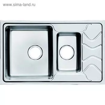 Мойка для кухни IDDIS Reeva S, REE78SXi77, шелк, чаша слева, 780х480 мм