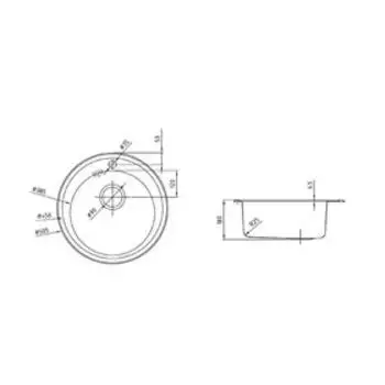 Мойка для кухни IDDIS Suno S, SUN50P0i77, полированная, d=505 мм