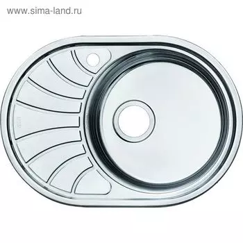 Мойка для кухни IDDIS Suno S, SUN65PRi77, полированная, чаша справа, 650х470 мм