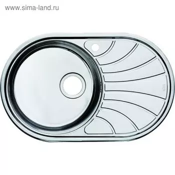 Мойка для кухни IDDIS Suno S, SUN77SLi77, шелк, чаша слева, 770х480 мм