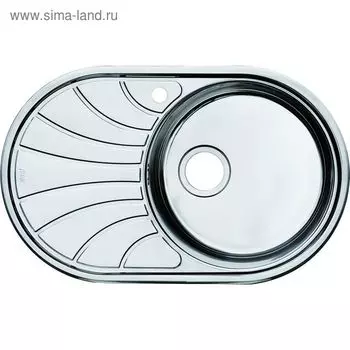 Мойка для кухни IDDIS Suno S, SUN77SRi77, шелк, чаша справа, 770х480 мм