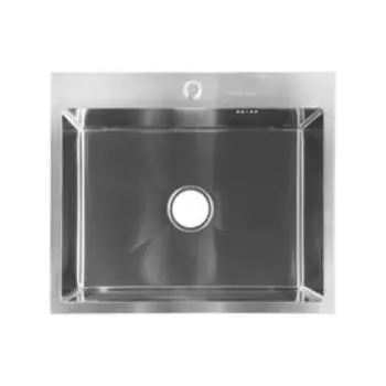 Мойка FABIA PROFI, 6050 см, врезная, S = 3.0 и 0.8 мм, сифон с переливом + корзина