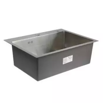 Мойка кухонная AFLORN AF96045, врезная, S=3.0 и 0.8 мм, 604522 см, сифон, сатин