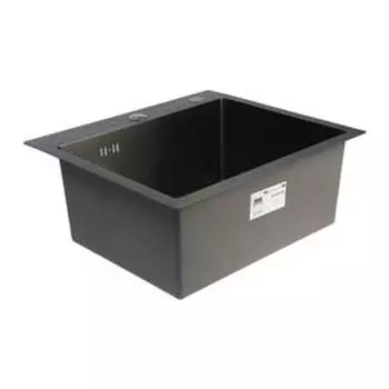 Мойка кухонная GERHANS K35044B, врезная, 500х440х220 мм, с сифоном, цвет графит