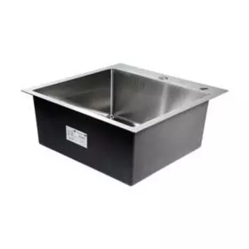 Мойка кухонная GERHANS K35050, врезная, 500 х 500 х 220 мм, толщина 1,0 мм, с сифоном