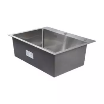 Мойка кухонная GERHANS K36045, врезная, 600 х 450 х 220 мм, толщина 1,0 мм, с сифоном