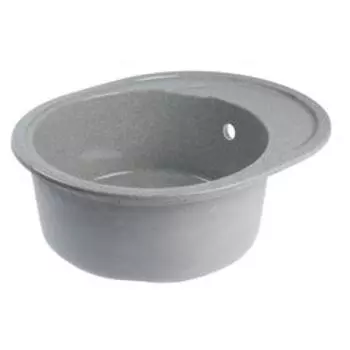 Мойка кухонная из камня AG3C3, 570х465 мм, овальная, цвет серый