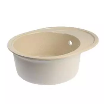 Мойка кухонная из камня AG3C5, 570х465 мм, овальная, цвет песочный