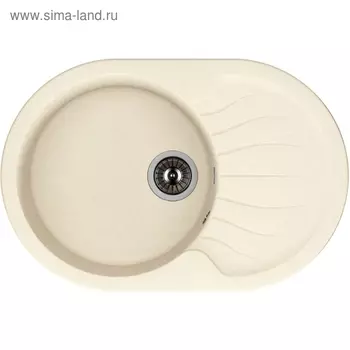 Мойка кухонная из камня Dr.Gans «Берта-760», 760х510 мм, цвет белый