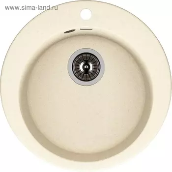 Мойка кухонная из камня Dr.Gans «Гала G510», d=510 мм, цвет белый