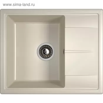 Мойка кухонная из камня Dr.Gans «Ника-580», 580 х 470 мм, цвет белый