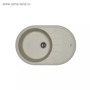 Мойка кухонная из камня Florentina «Лотос-780», 780х510 мм, цвет грей