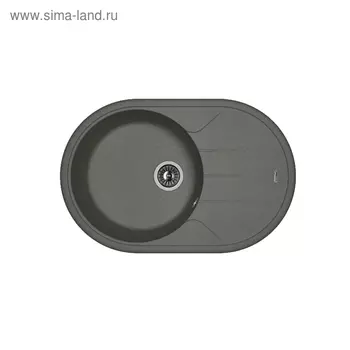 Мойка кухонная из камня Florentina «Лотос-780», 780х510 мм, цвет чёрный