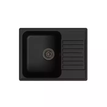 Мойка кухонная из камня Granfest ECO-13, 620х480 мм, цвет чёрный