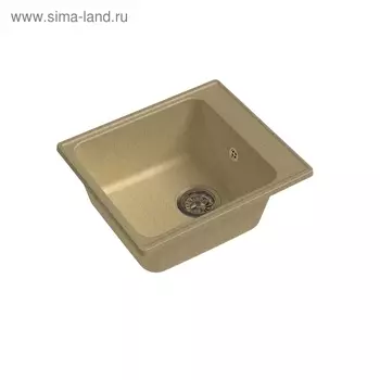Мойка кухонная из камня Granfest ECO-17, 420х480 мм, цвет бежевый