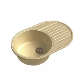 Мойка кухонная из камня Granfest ECO-18, 740х480 мм, цвет бежевый
