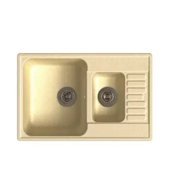 Мойка кухонная из камня Granfest ECO-21K, 740х480 мм, цвет бежевый