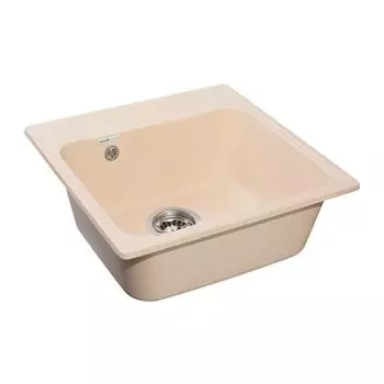 Мойка кухонная из камня Granfest ECO-48, 478х478 мм, цвет бежевый