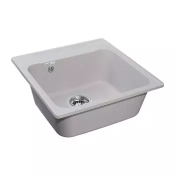 Мойка кухонная из камня Granfest ECO-48, 478х478 мм, цвет серый