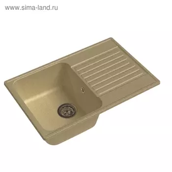 Мойка кухонная из камня Granfest ECO-78, 740х480 мм, цвет бежевый