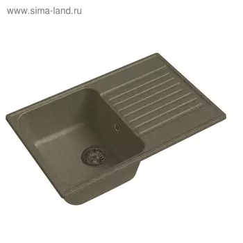 Мойка кухонная из камня Granfest ECO-78, 740х480 мм, цвет песочный