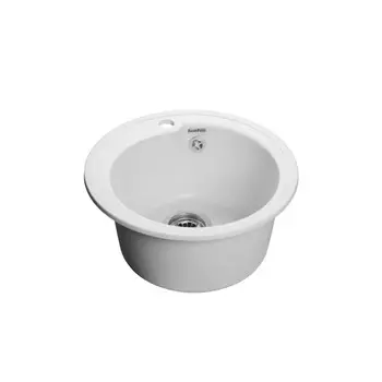 Мойка кухонная из камня GranFest GF-R450, d=443 мм, цвет иней