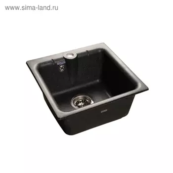 Мойка кухонная из камня Granfest P420, 420х420 мм, цвет чёрный