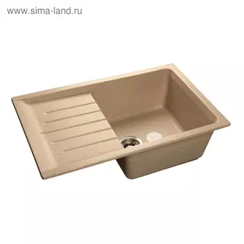 Мойка кухонная из камня Granfest P760L, 760х500 мм, цвет песочный