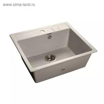Мойка кухонная из камня Granfest Q560, 560 х 500 мм, цвет серый