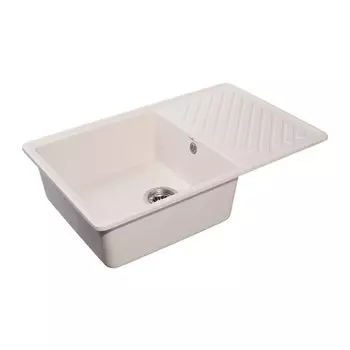 Мойка кухонная из камня GranFest Quarz GF-ZL-52, 753х477 мм, цвет белый