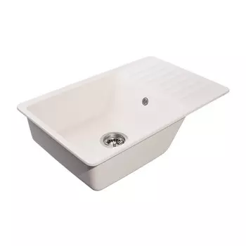 Мойка кухонная из камня GranFest Quarz GF-ZW-72, 752х475 мм, цвет белый